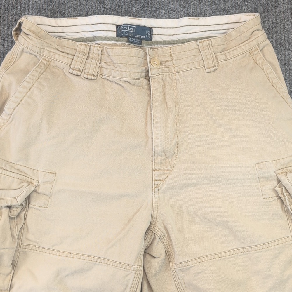 Polo Ralph Lauren Gellar Fatigue Men's size 34 Beige Cotton Cargo Chino Shorts
